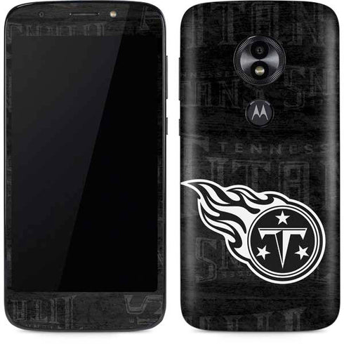 NFL Tennessee Titans Black & White Moto E5 Play Skin